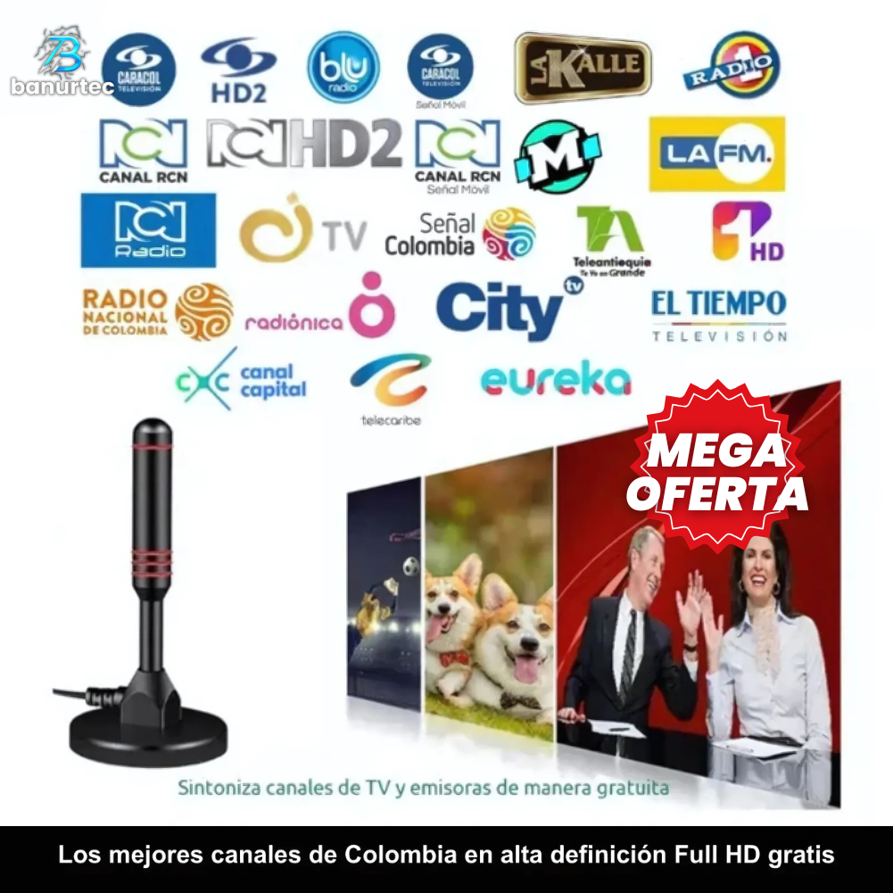Antena Portátil TDT 4K UHD 2025, Obtén canales Ilimitados De Por Vida