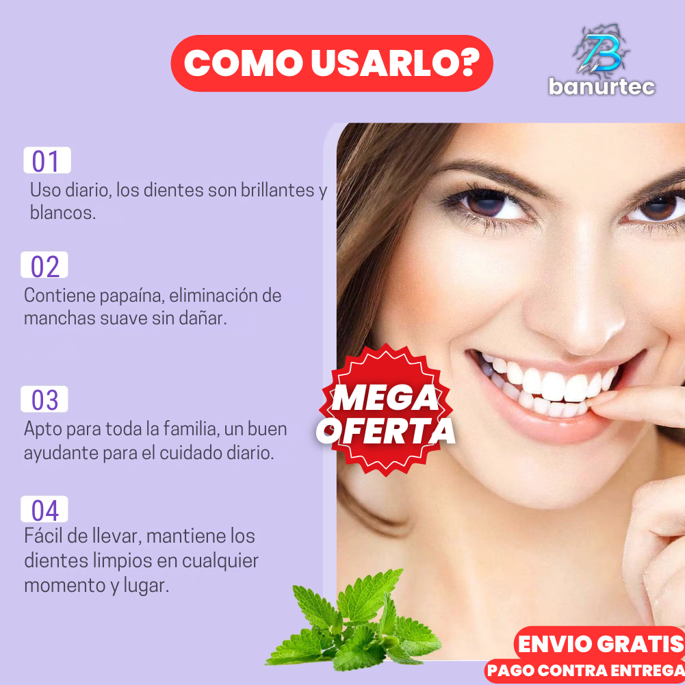 Veze Clean™ Blanqueador Dental y Eliminador De Mal Aliento En Polvo