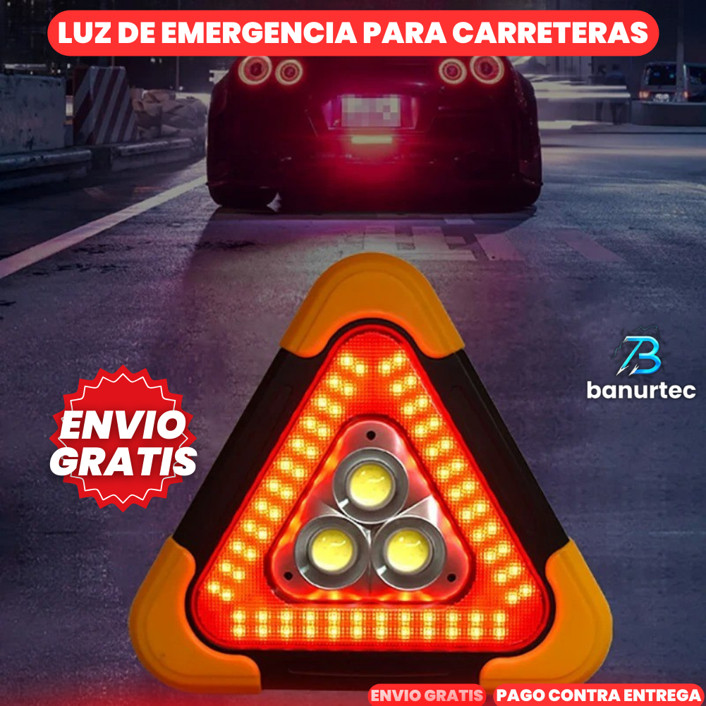 TriGlow™ Luz De Emergencia Triángular Con Carga Solar