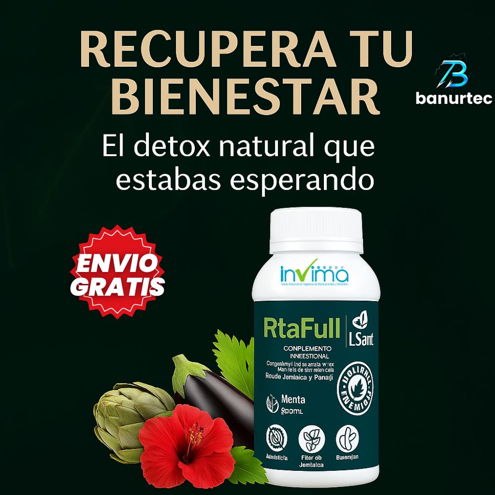 Oferta Exclusiva: RtaFull™ Fórmula Detox – Alivio Digestivo, Menos Inflamación y Colon Limpio