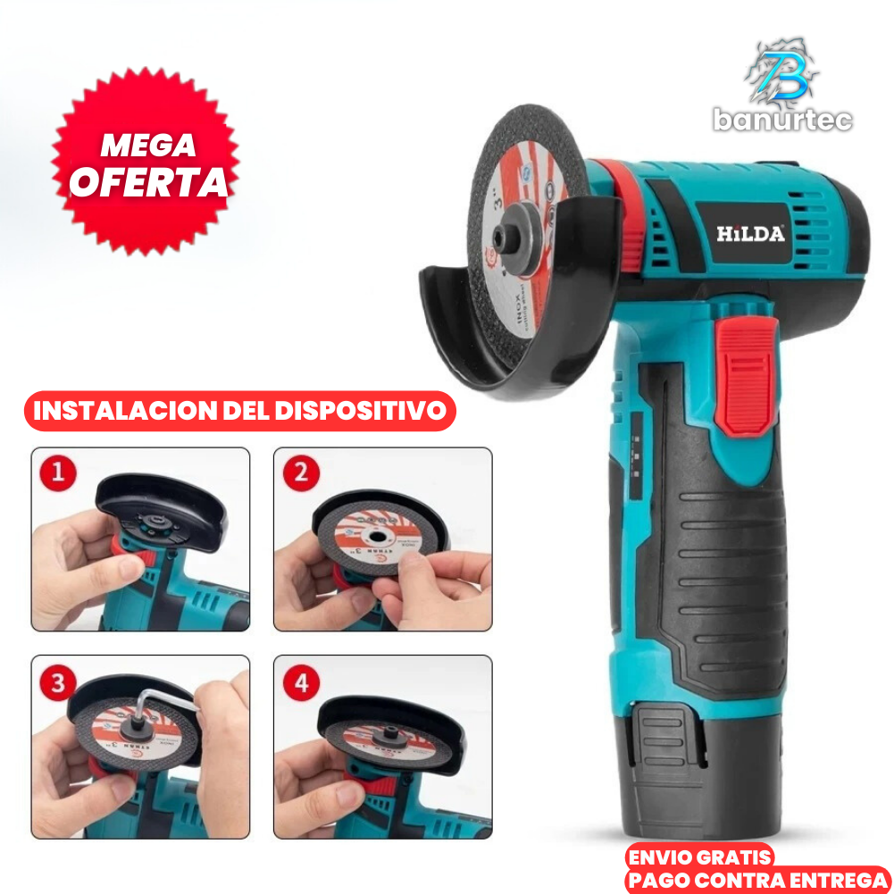 Amoladora Angular Inalámbrica Profesional De Alta Potencia TurboFlex Pro™