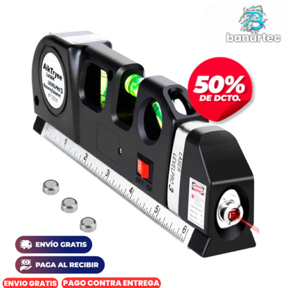 Metro Con Nivel Láser 4 en 1 FixitPro