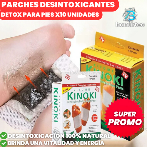 Parches Desintoxicantes Detox Para Pies X10 Unidades