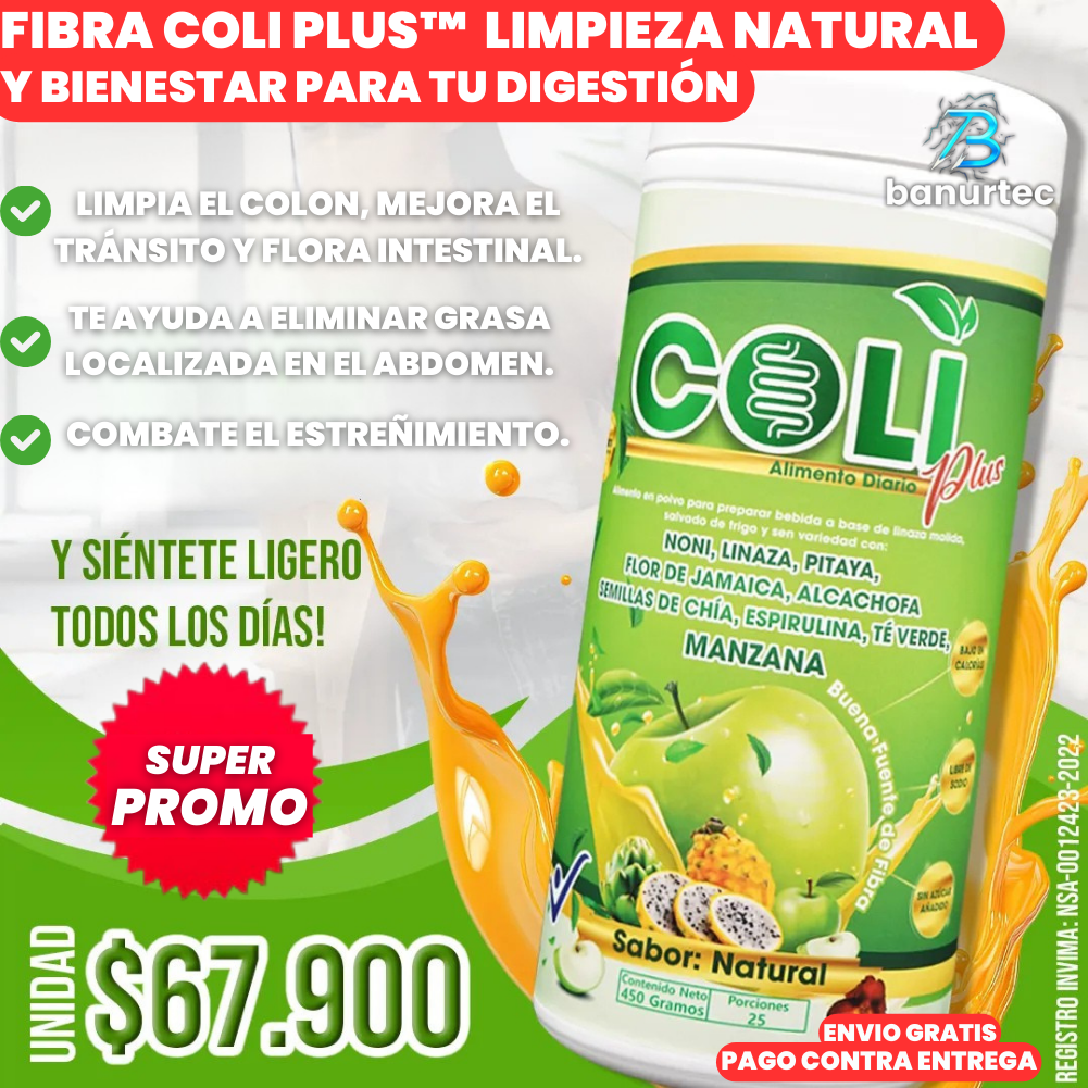Fibra Coli Plus™ : Limpieza Natural y Bienestar para tu Digestión