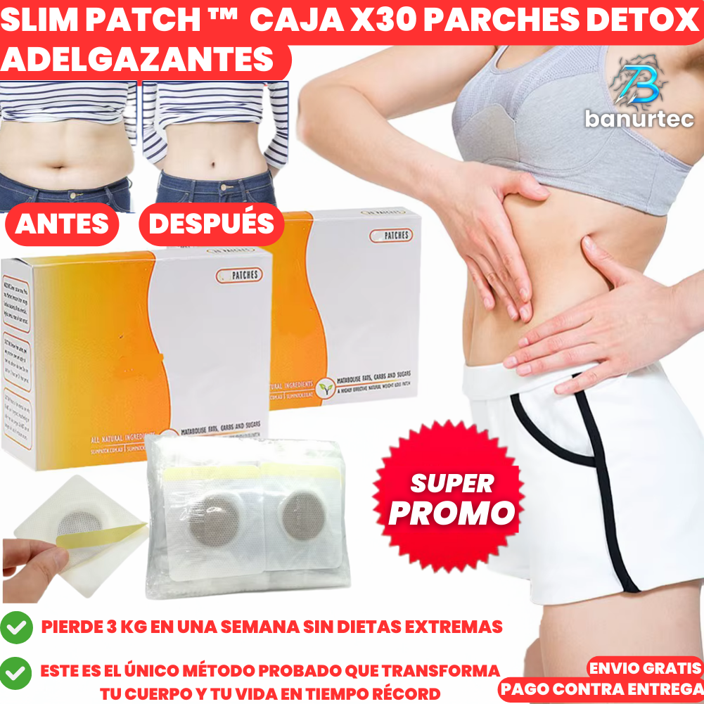 Slim Patch x30 Unidades: Oferta Exclusiva para Quemar Grasa y Mejorar tu Metabolismo
