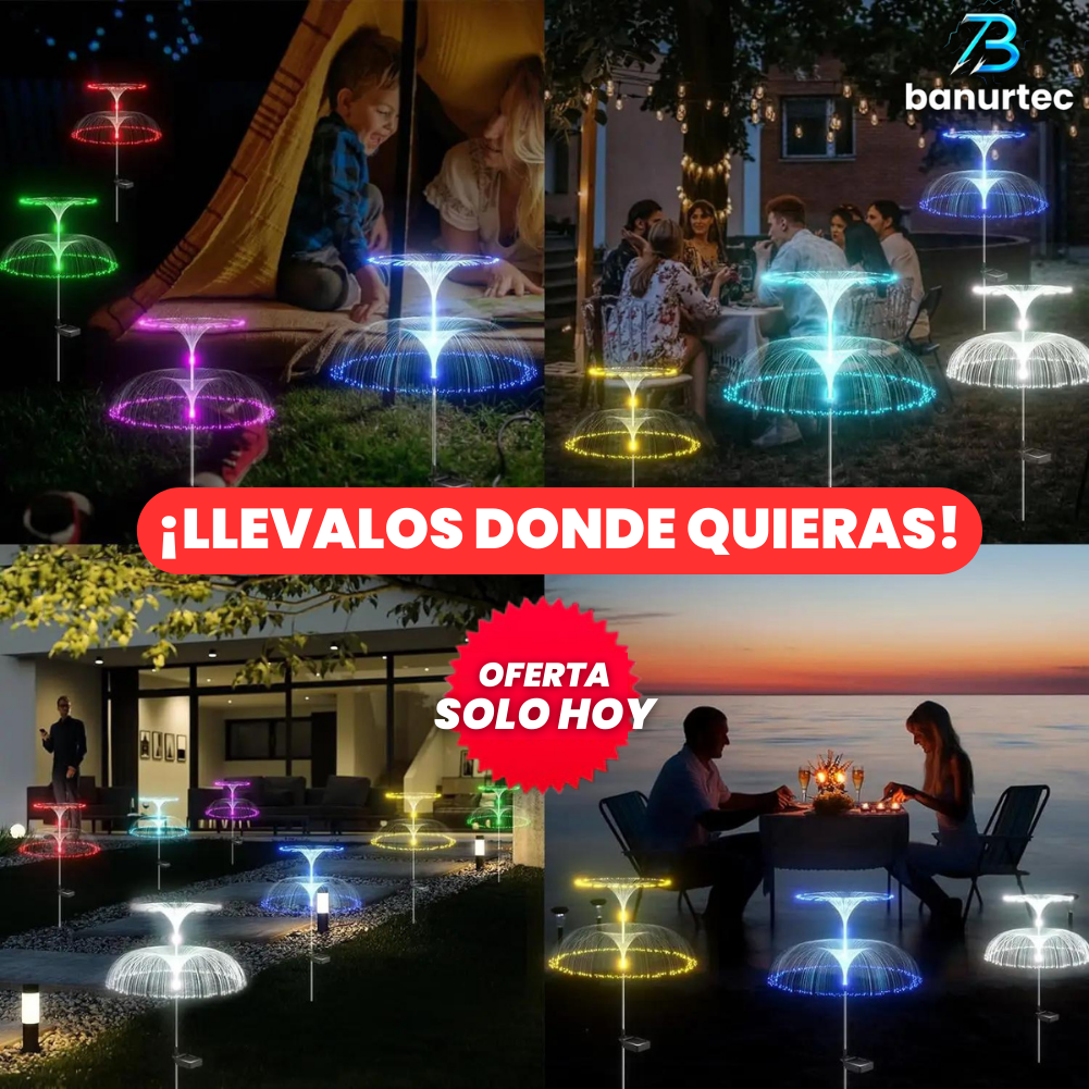 SolarLuxe® / Lampara Solar de jardín SET X 2 UNIDADES