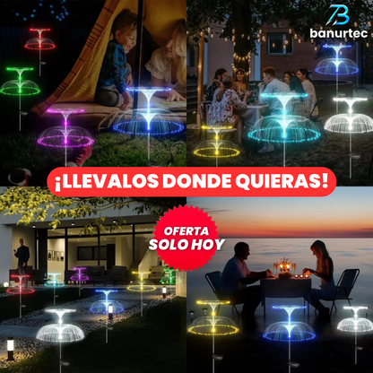 SolarLuxe® / Lampara Solar de jardín SET X 2 UNIDADES