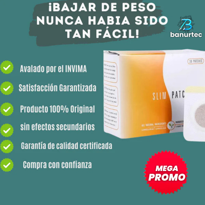 Slim Patch x30 Unidades: Oferta Exclusiva para Quemar Grasa y Mejorar tu Metabolismo