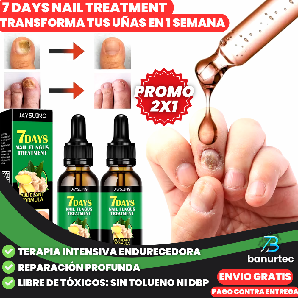 Oferta Especial 2x1: 7 Days Nails™ Endurecedor y Reparador de Uñas