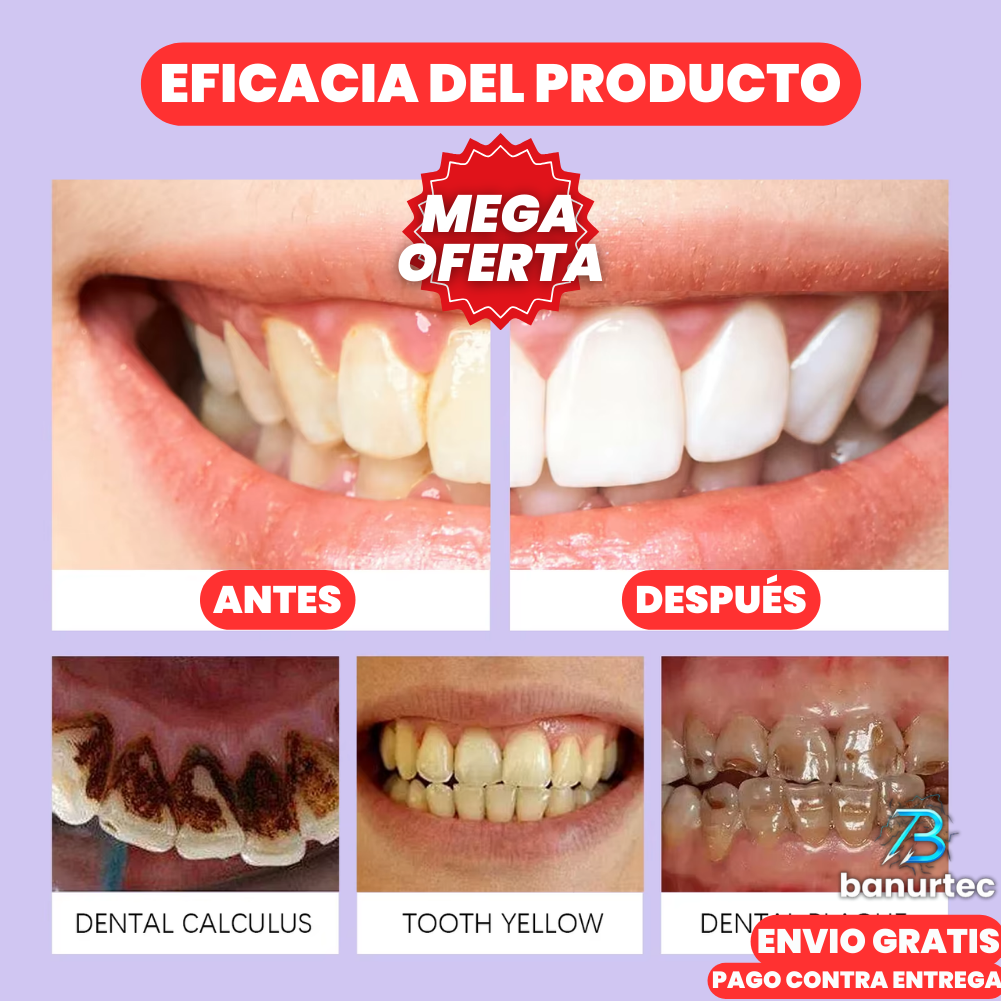 Veze Clean™ Blanqueador Dental y Eliminador De Mal Aliento En Polvo