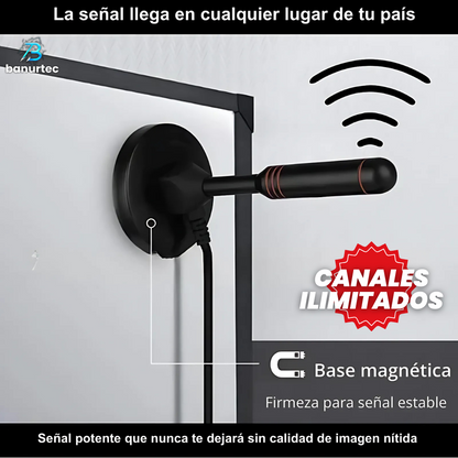 Antena Portátil TDT 4K UHD 2025, Obtén canales Ilimitados De Por Vida