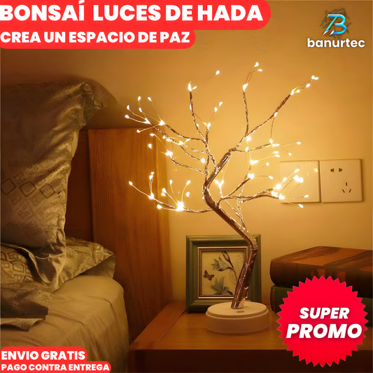 Bonsái Decorativo con Iluminación de Hada.