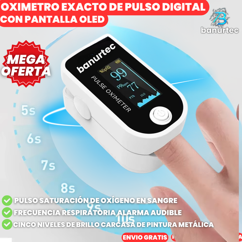 Oxímetro™ Exacto De Pulso Digital Profesional Pantalla OLED