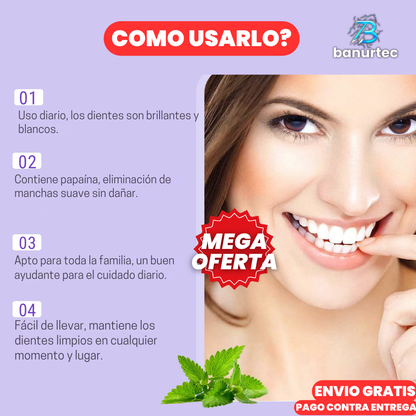 Veze Clean™ Blanqueador Dental y Eliminador De Mal Aliento En Polvo