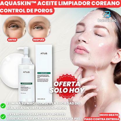 Aquaskin™ Aceite Limpiador Coreano + Control De Poros