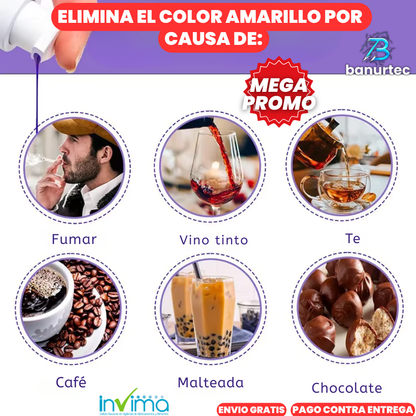 SmileKit™ Crema Blanqueadora Con Violet 43 Contrarresta Ópticamente El Amarillo De Los Dientes