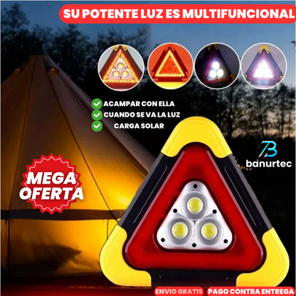 TriGlow™ Luz De Emergencia Triángular Con Carga Solar