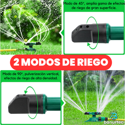 Aspersor de Agua Giratorio Automático Ajustable 360°