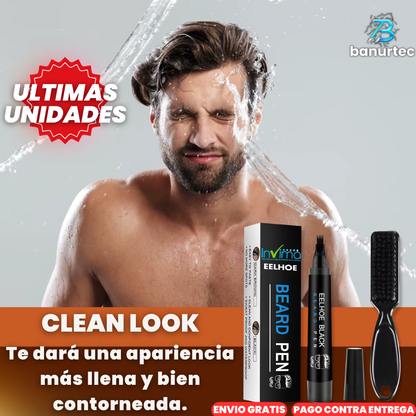 BeardPen™ Kit Lápiz Relleno De Barba, Cejas, Cabello Con Resistencia Al Agua