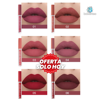 Handaiyan™ Kit X6 Labiales Mate Hidrofobicos Y Duraderos