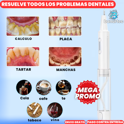 Oferta Especial: Dentex™ Kit Removedor de Sarro Eléctrico Ultrasónico 3 en 1