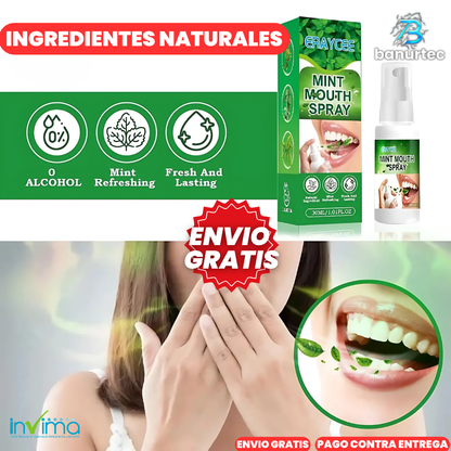 FreshMint™ Spray Anti Mal  Aliento Recupera Tu  Confianza