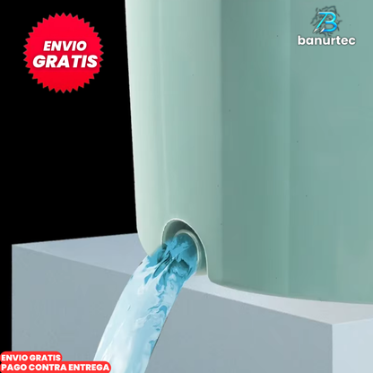 MasterClean Pro™ | Trapeador Giratorio 360°De Microfibra y Cubeta Auto Exprimidora Extensible