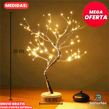 Bonsái Decorativo con Iluminación de Hada.