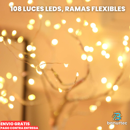 Bonsái Decorativo con Iluminación de Hada.