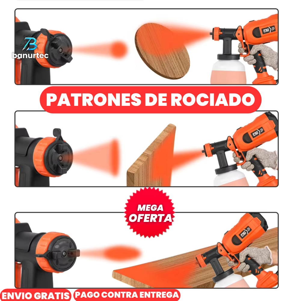 Pistola Pulverizadora de Pintura Profesional con Compresor De Alta Presión | AeroFlex™