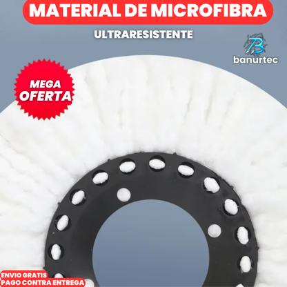 MasterClean Pro™ | Trapeador Giratorio 360°De Microfibra y Cubeta Auto Exprimidora Extensible