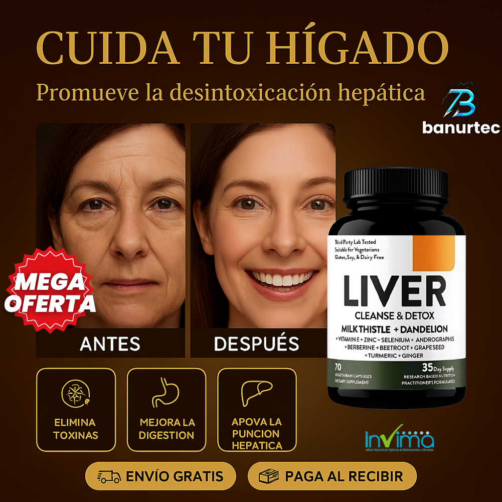 Oferta Especial: LiverCleanse™ – Desintoxicación Profunda, Hígado Limpio y Salud Total