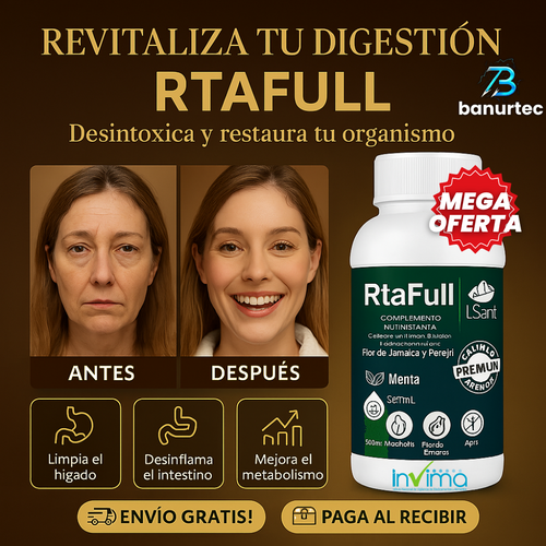 Oferta Exclusiva: RtaFull™ Fórmula Detox – Alivio Digestivo, Menos Inflamación y Colon Limpio