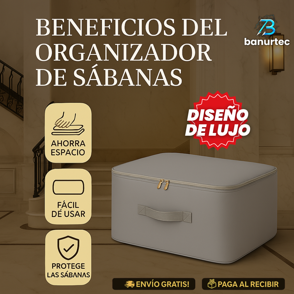 Oferta Exclusiva: SheetBox™ Compresión Inteligente – Guarda Más en Menos Espacio, Ideal para Ropa de Cama