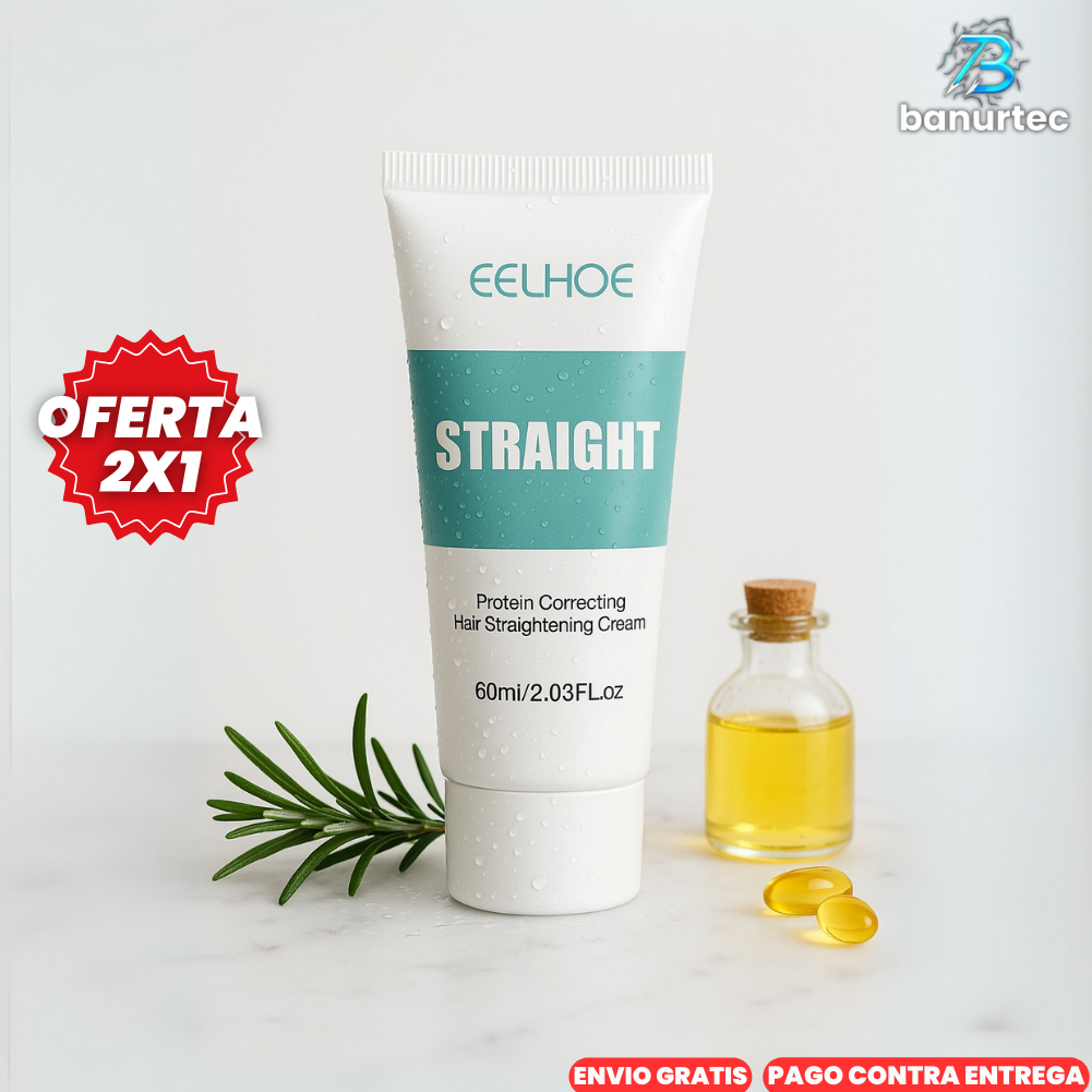 Oferta Especial 2X1:  Straight™ Crema Alisadora De Cabello Tratamiento Profesional 250ML