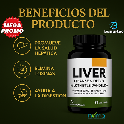 Oferta Especial: LiverCleanse™ – Desintoxicación Profunda, Hígado Limpio y Salud Total