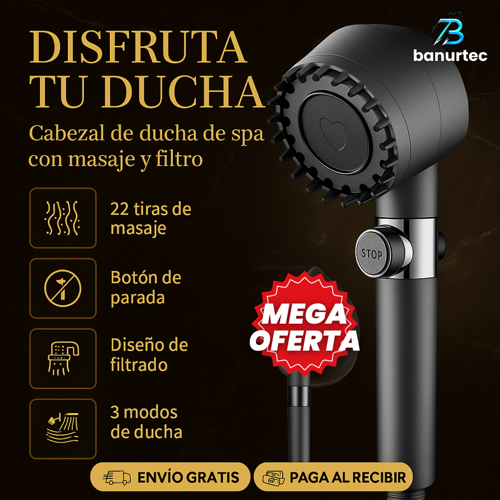 Oferta Especial: HydroZen™  Transforma Tu Ducha en un Spa, Filtra y Ahorra al Instante