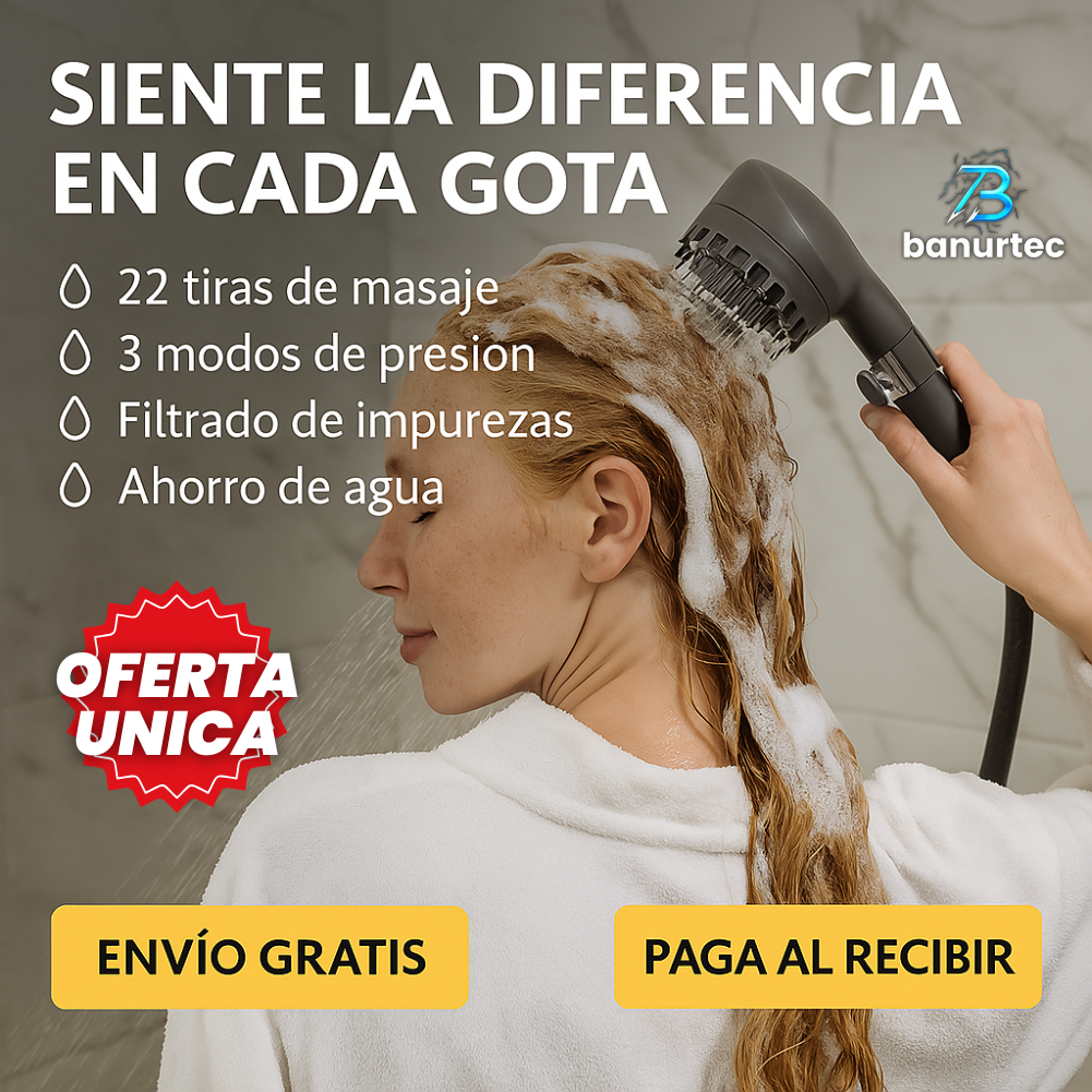 Oferta Especial: HydroZen™  Transforma Tu Ducha en un Spa, Filtra y Ahorra al Instante