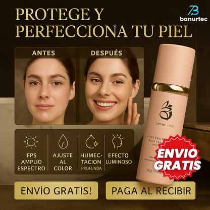 GlowSkin™ – Protector Solar 4 en 1 con Base Inteligente, Hidratante y Tratamiento Anti-Edad