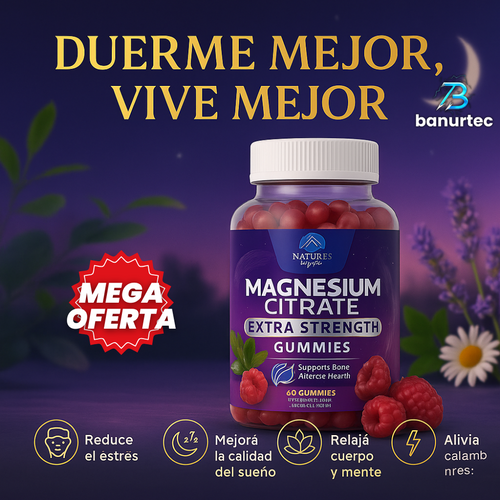 MagZen™ – Magnesio en Gomitas para Dormir Mejor, Reducir Ansiedad y Relajar tu Cuerpo