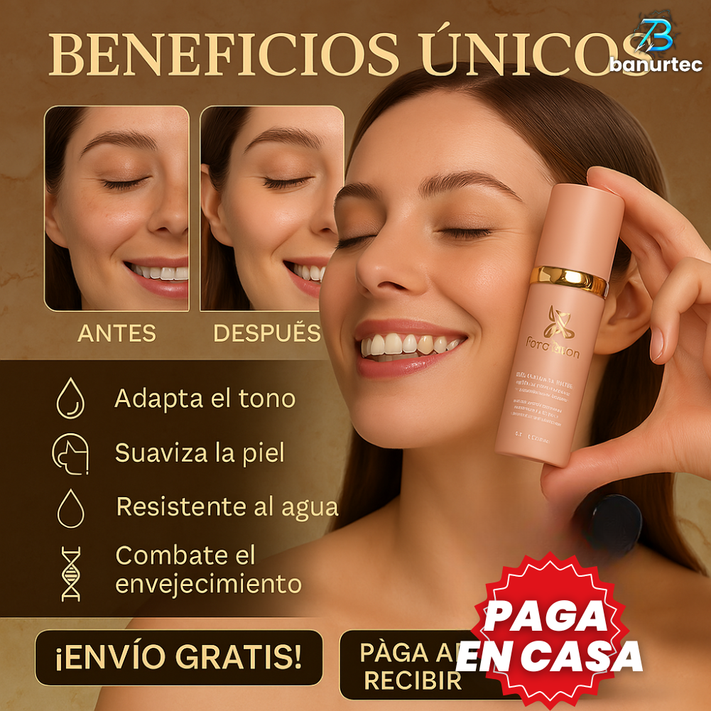 GlowSkin™ – Protector Solar 4 en 1 con Base Inteligente, Hidratante y Tratamiento Anti-Edad