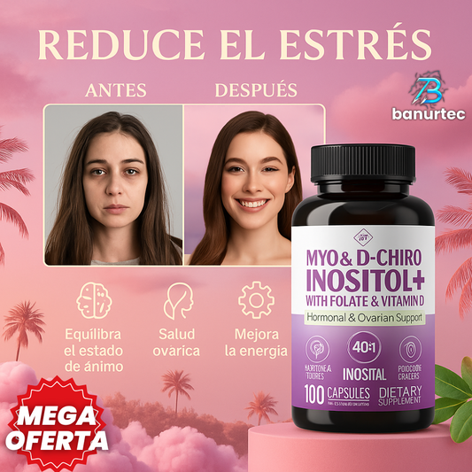 Inositol™ – 100 Capsulas Premium para Regular Hormonas, Mejorar Ciclos y Recuperar tu Bienestar