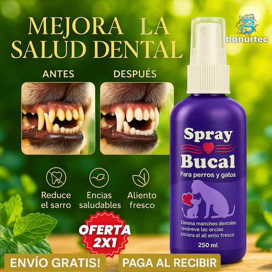 Ofeta Especial:2X1 FreshPaws™ – Enjuague Bucal para Mascotas, Elimina Mal Aliento y Protege Encías sin Cepillado