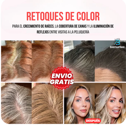 Oferta Especial 3EN1: GrayOut™ Polvo Cubre Canas Instantáneo, correctora de raíz negra