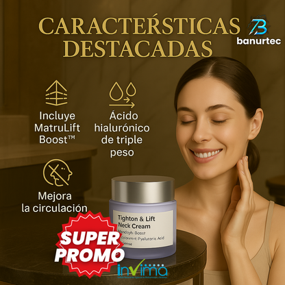 NeckLift™ – Crema Lifting Reafirmante para el Cuello, Rejuvenece, Tensa y Elimina la Flacidez