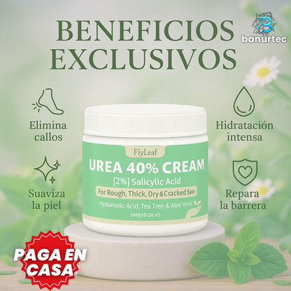 DermaUrea™ Crema Reparadora con Urea al 40%, Suaviza Manos Secas y Talones Agrietados al Instante