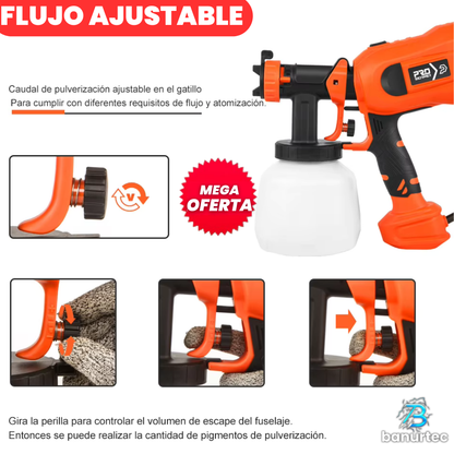 Pistola Pulverizadora de Pintura Profesional con Compresor De Alta Presión | AeroFlex™
