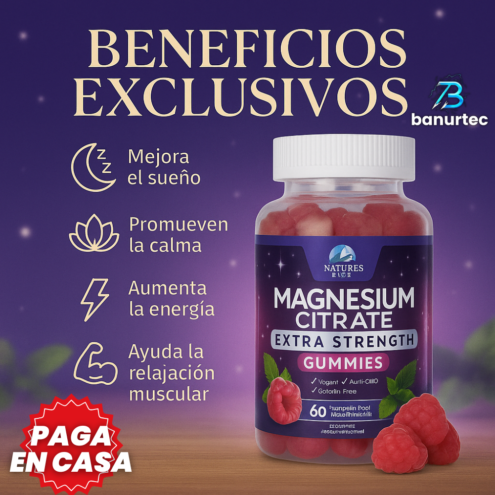 MagZen™ – Magnesio en Gomitas para Dormir Mejor, Reducir Ansiedad y Relajar tu Cuerpo