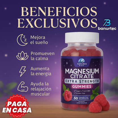 MagZen™ – Magnesio en Gomitas para Dormir Mejor, Reducir Ansiedad y Relajar tu Cuerpo