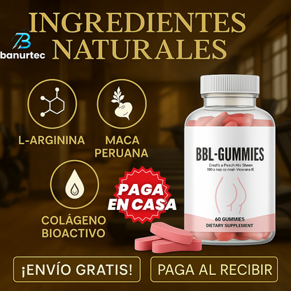 Bbl Gummies™ – Gomitas de Aguaje, Ácido Folico Y Fenogreco Aumenta Volumen de Forma Natural
